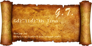 Góliáth Tina névjegykártya